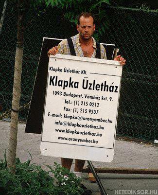 Bruce Willis walking in Budapest?