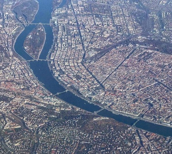 Budapest from above - seen from an airplane!