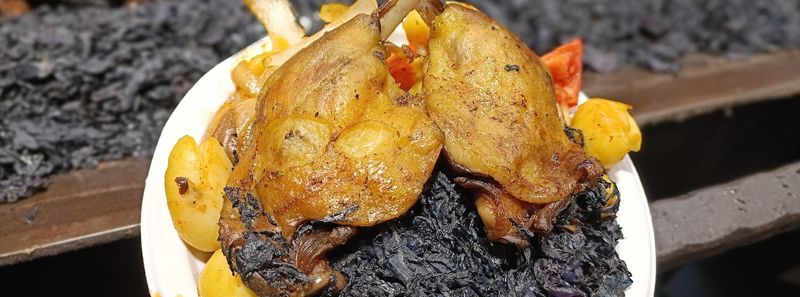 duck leg at budapest christmas markets